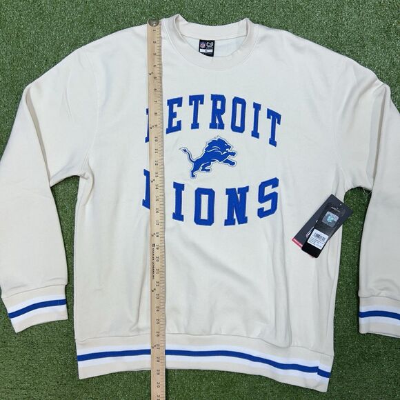 Detroit Lions Football Embroidered Crewneck Sweatshirt Mens Size XL NWT $75 - Picture 8 of 9